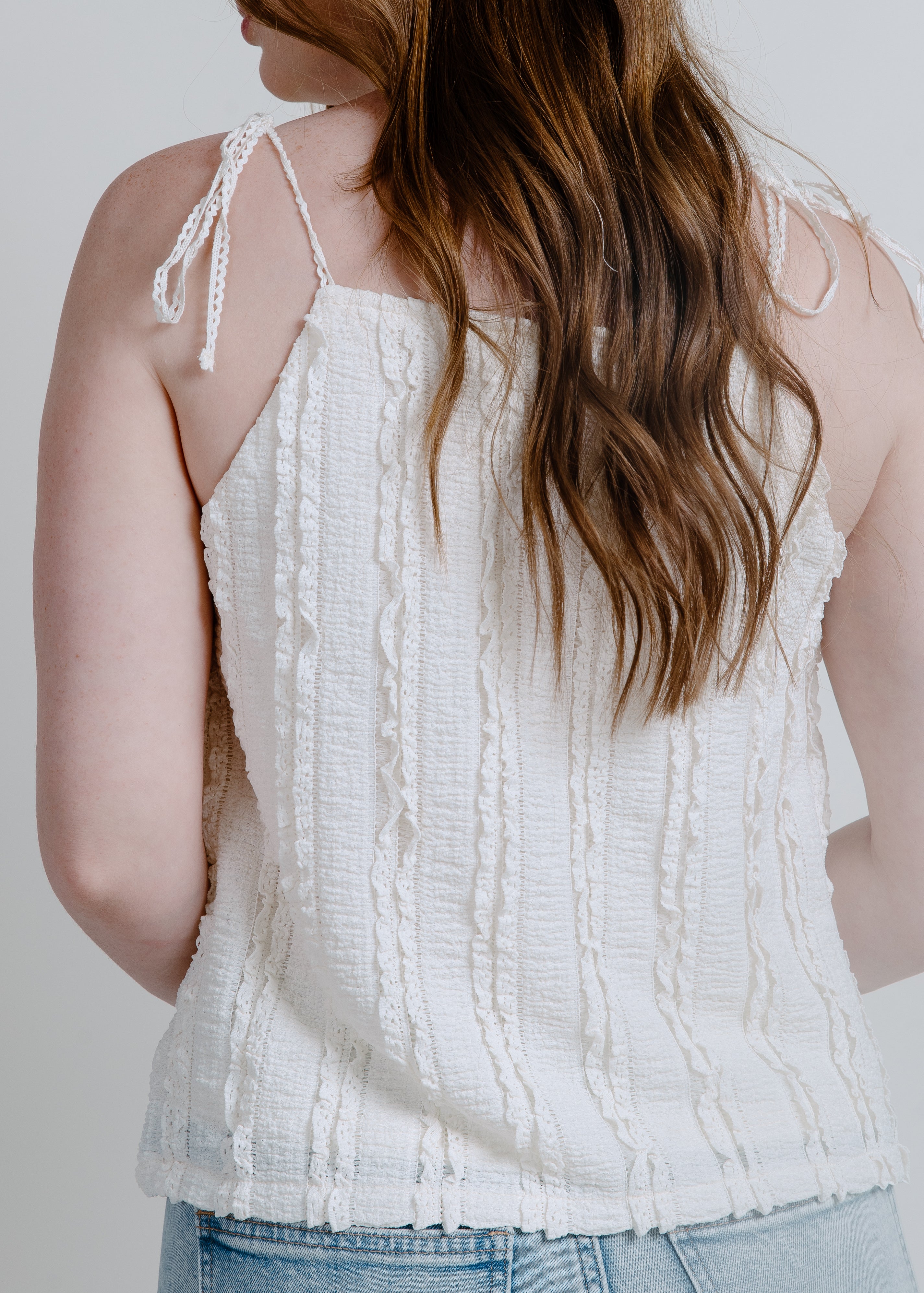 Trina Textured Top - Ivory