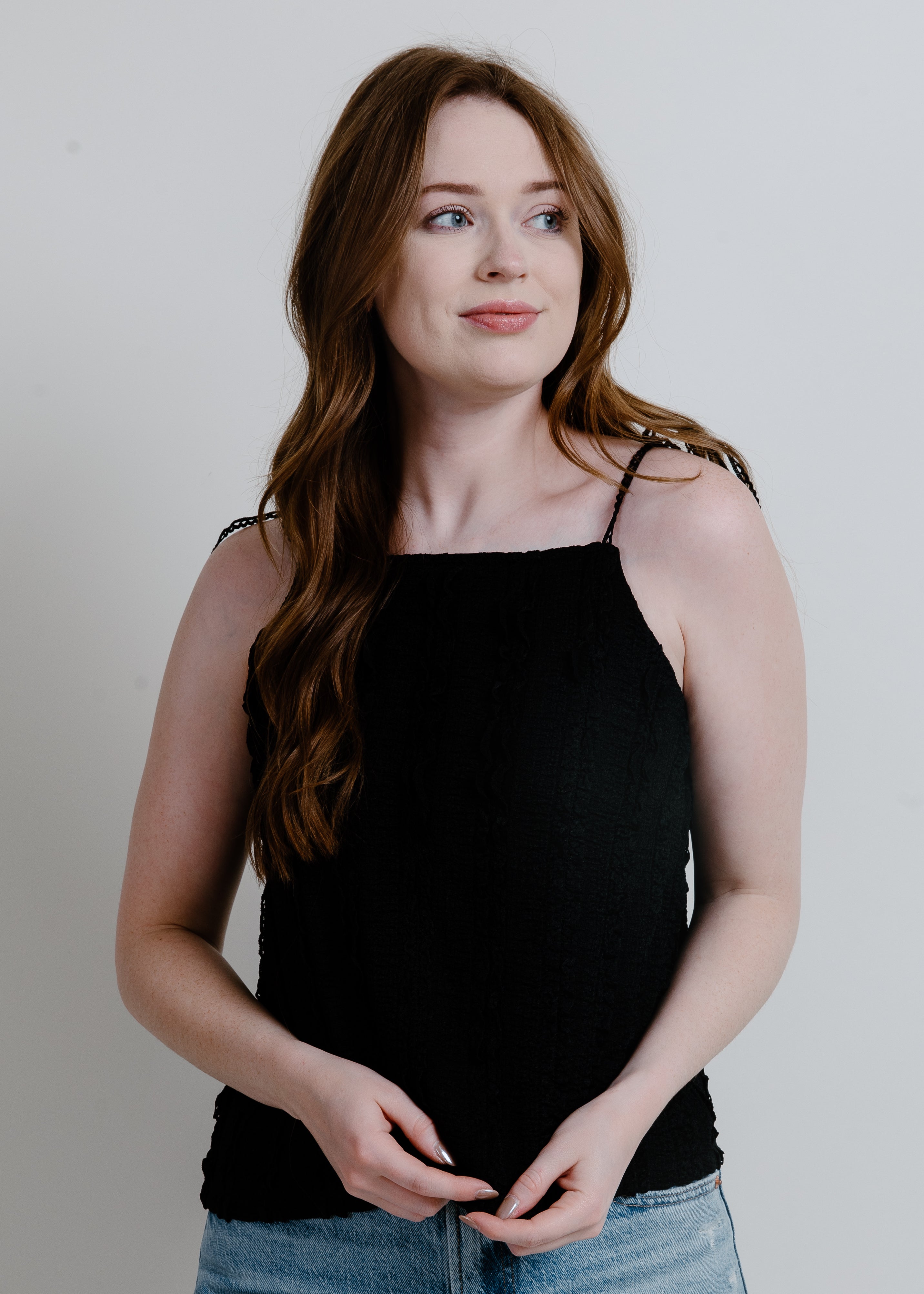 Trina Textured Top - Black