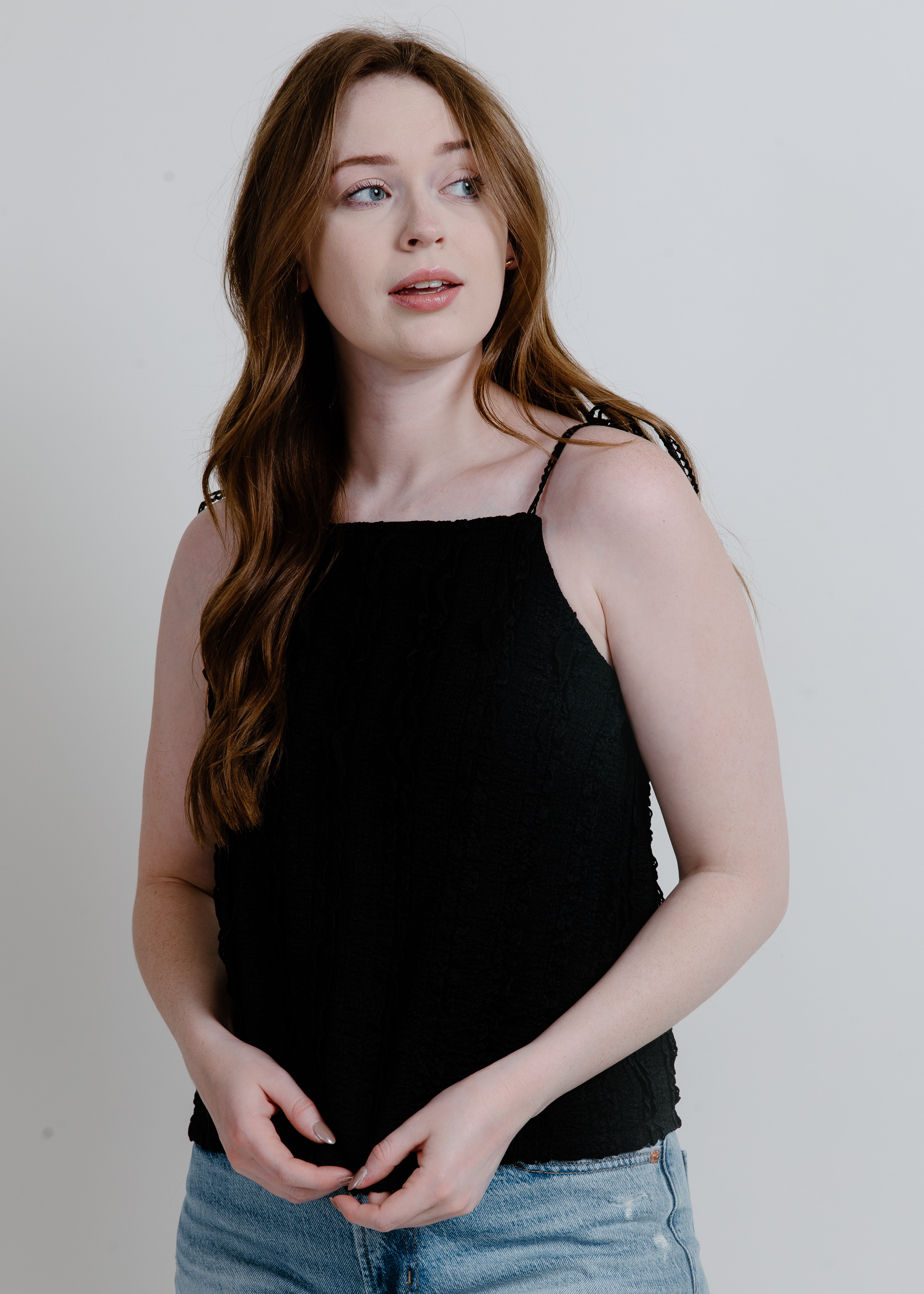 Trina Textured Top - Black