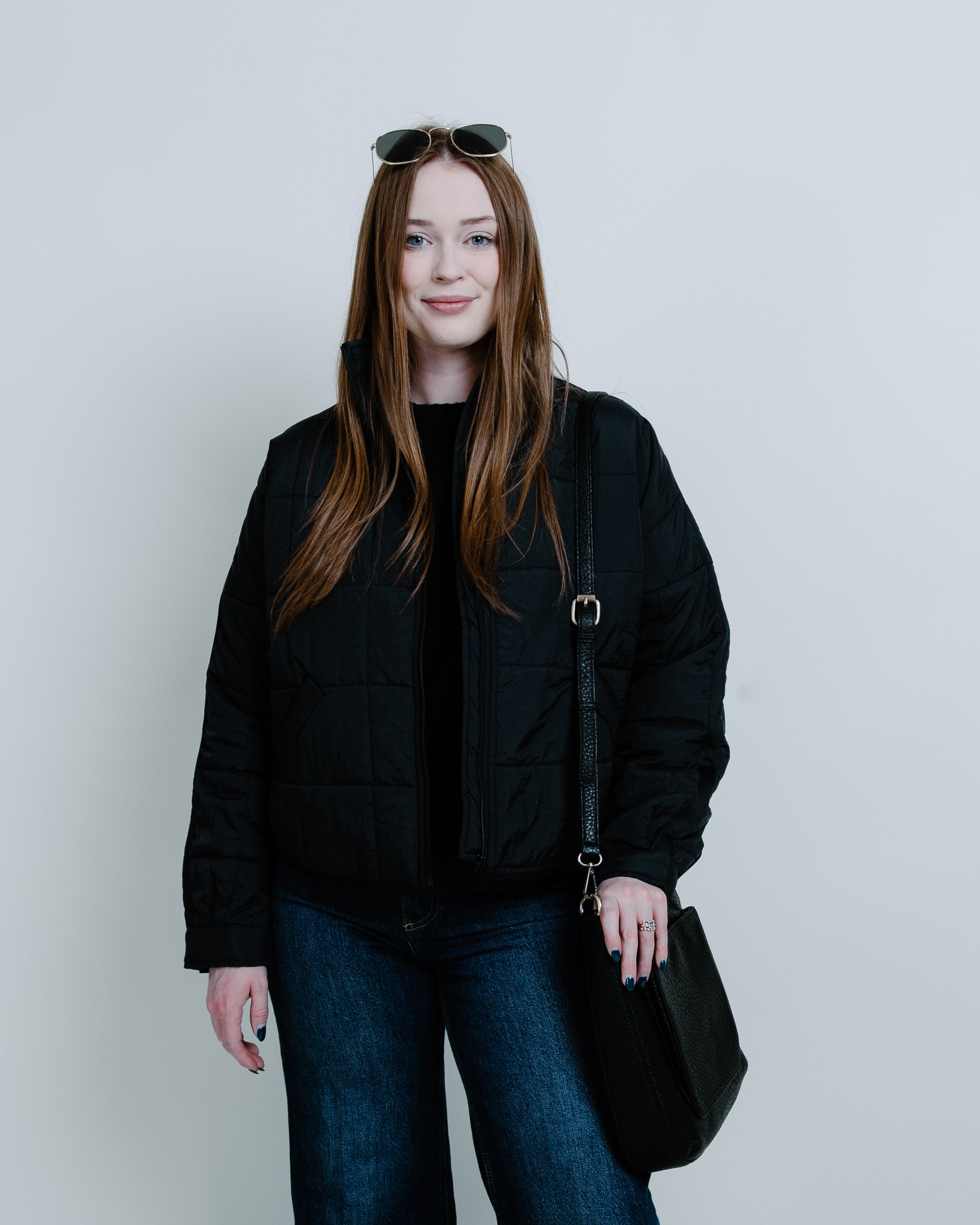 Zara Vegan Leather Crossbody Bag - Black