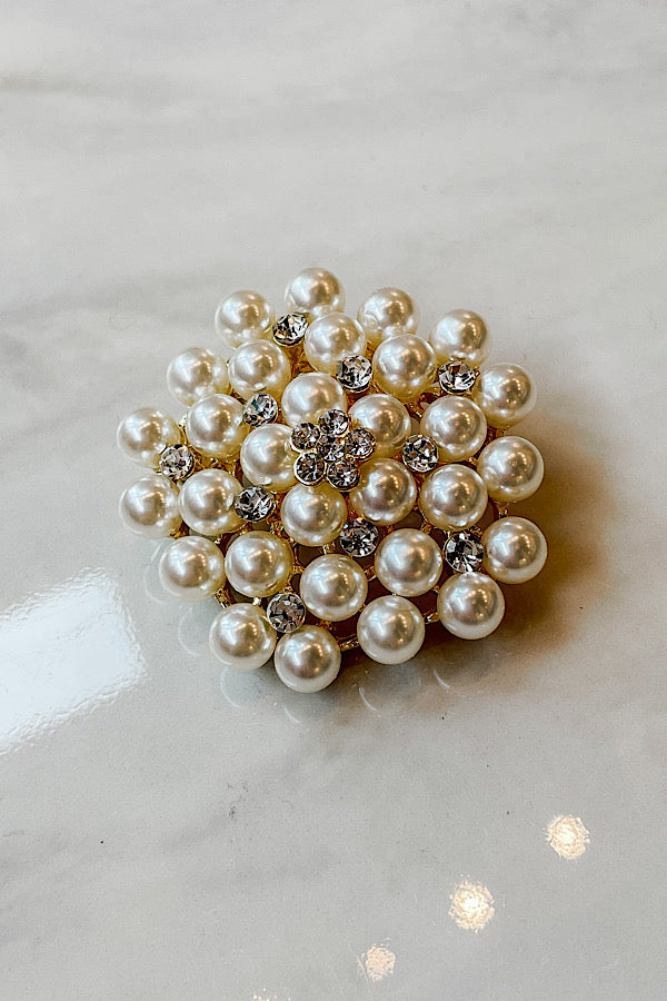 Small Ivory Pearl Brooch