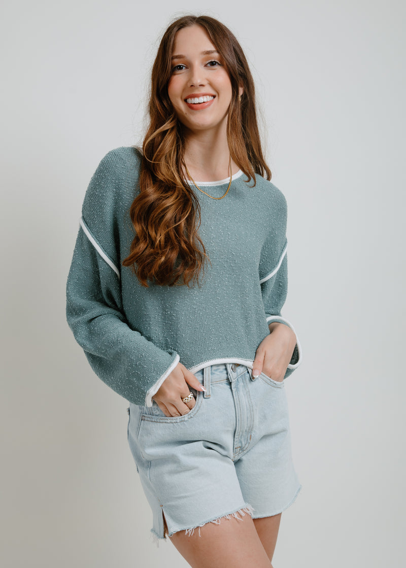 Penelope Pine Green Knit Sweater