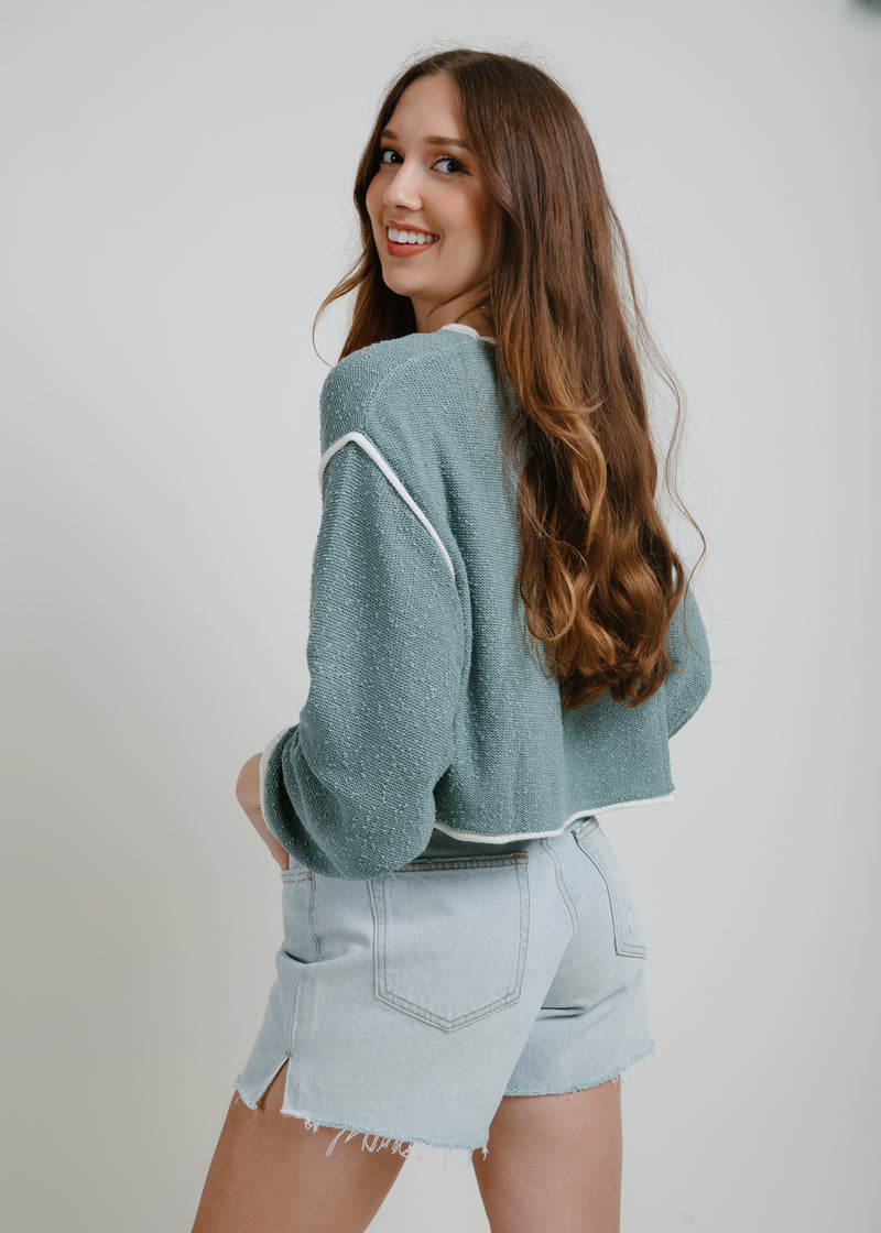 Penelope Pine Green Knit Sweater