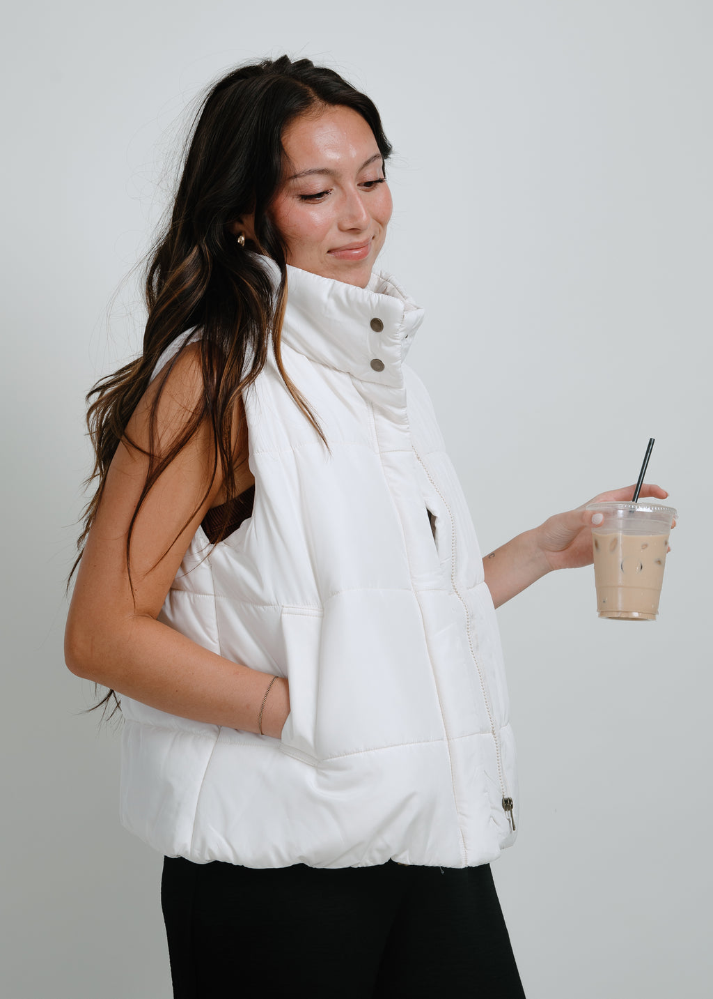 Cabin Fever Puffer Vest - Ivory