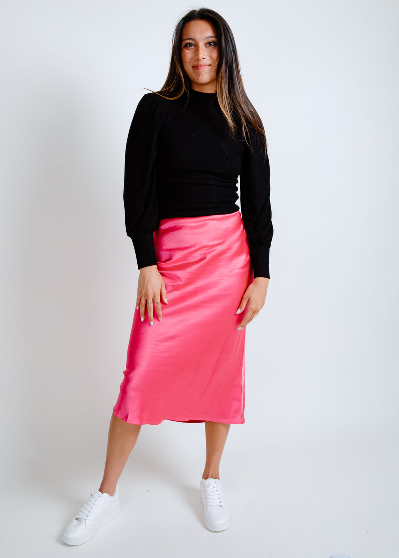 Manhattan Pink Midi Skirt