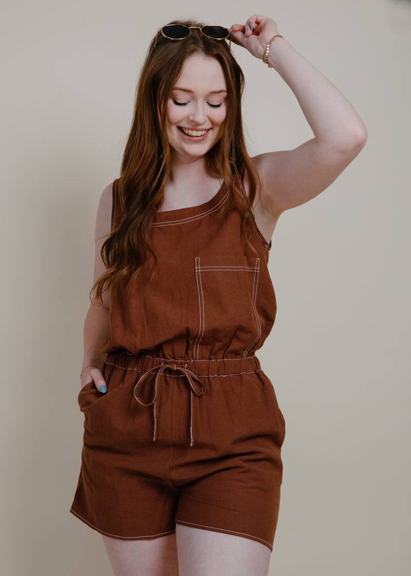 Darcy Stitch Contrast Romper