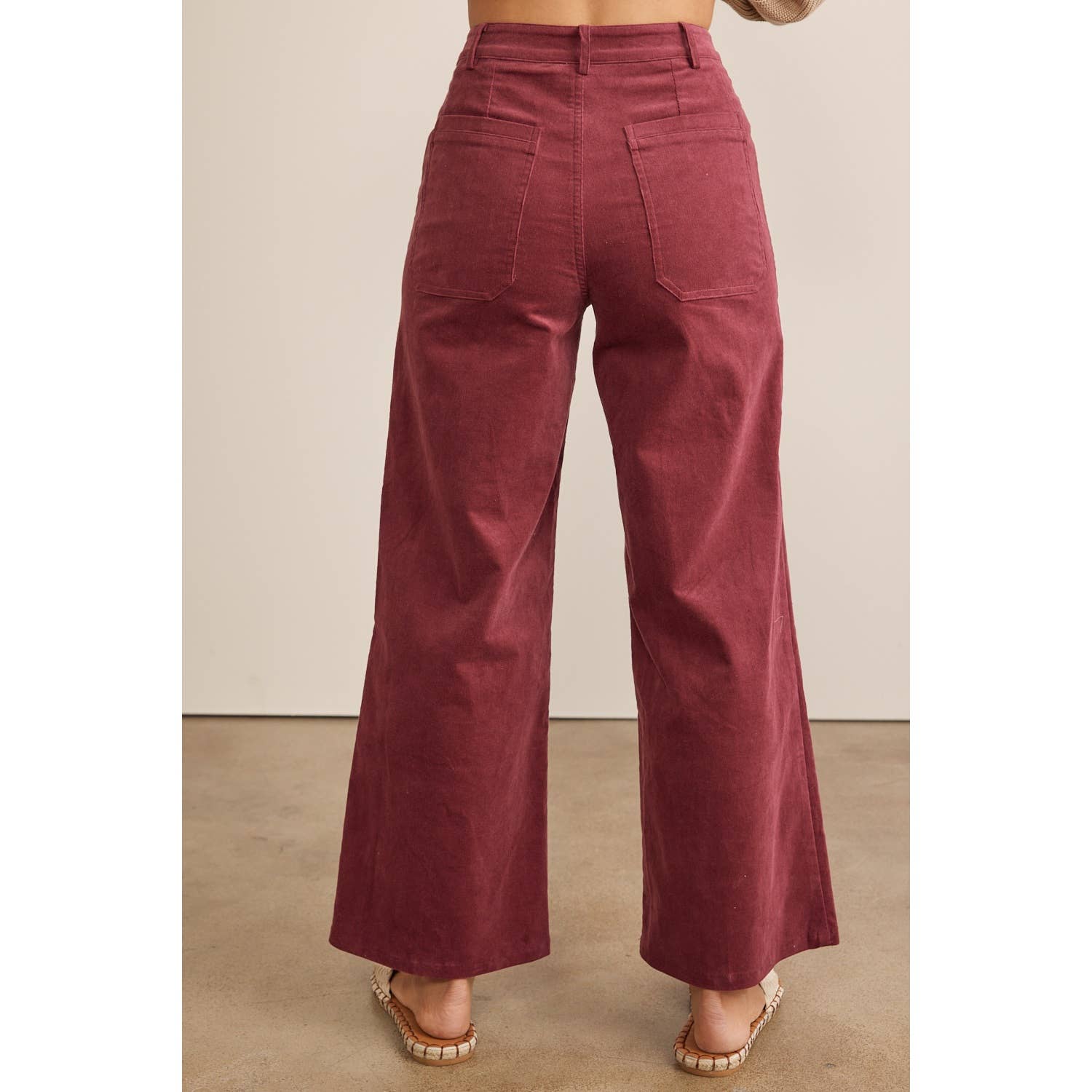 Rory Wide Leg Corduroy Pants - Mocha