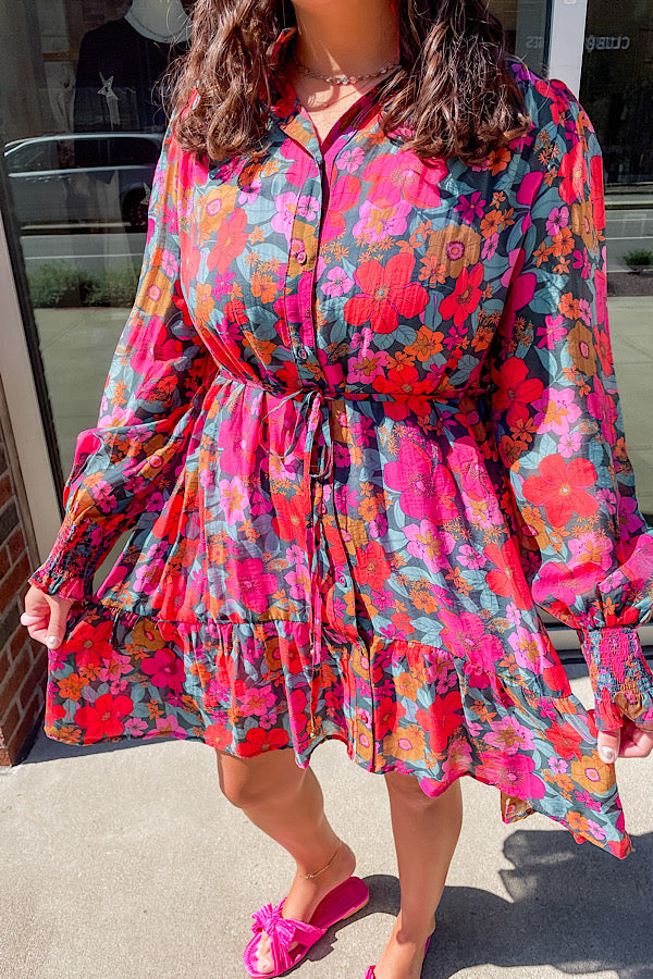 Molly Floral Ruffle Dress