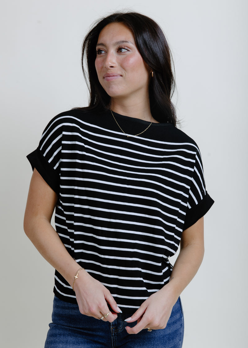 Andie Striped Boat Neck Top