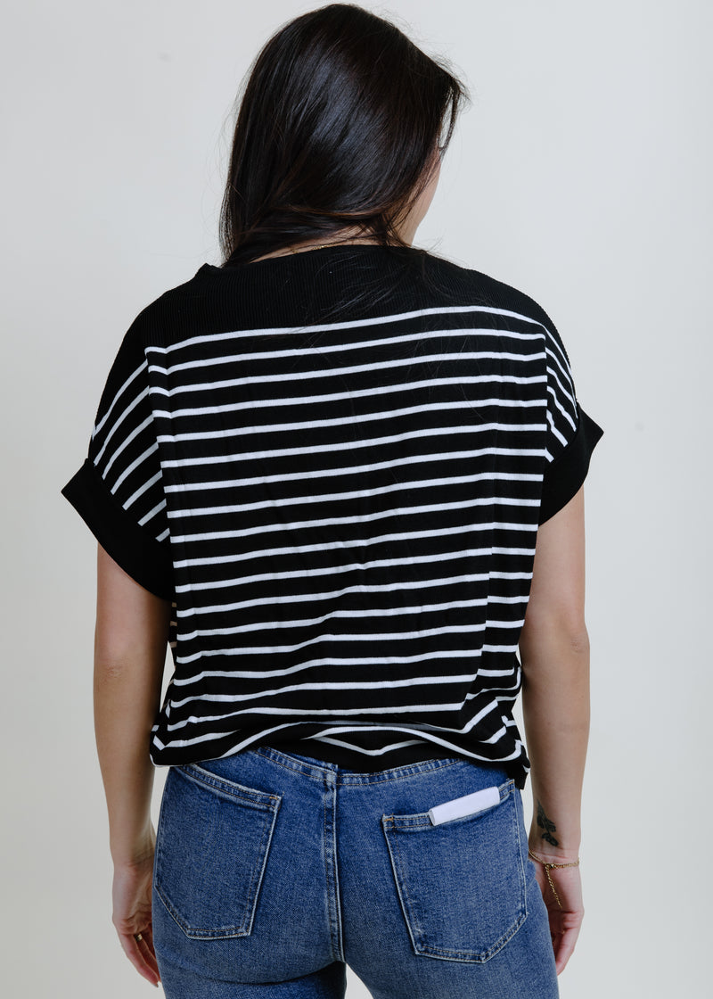 Andie Striped Boat Neck Top