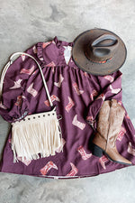 Cowgirl Boot Pocket Mini Dress