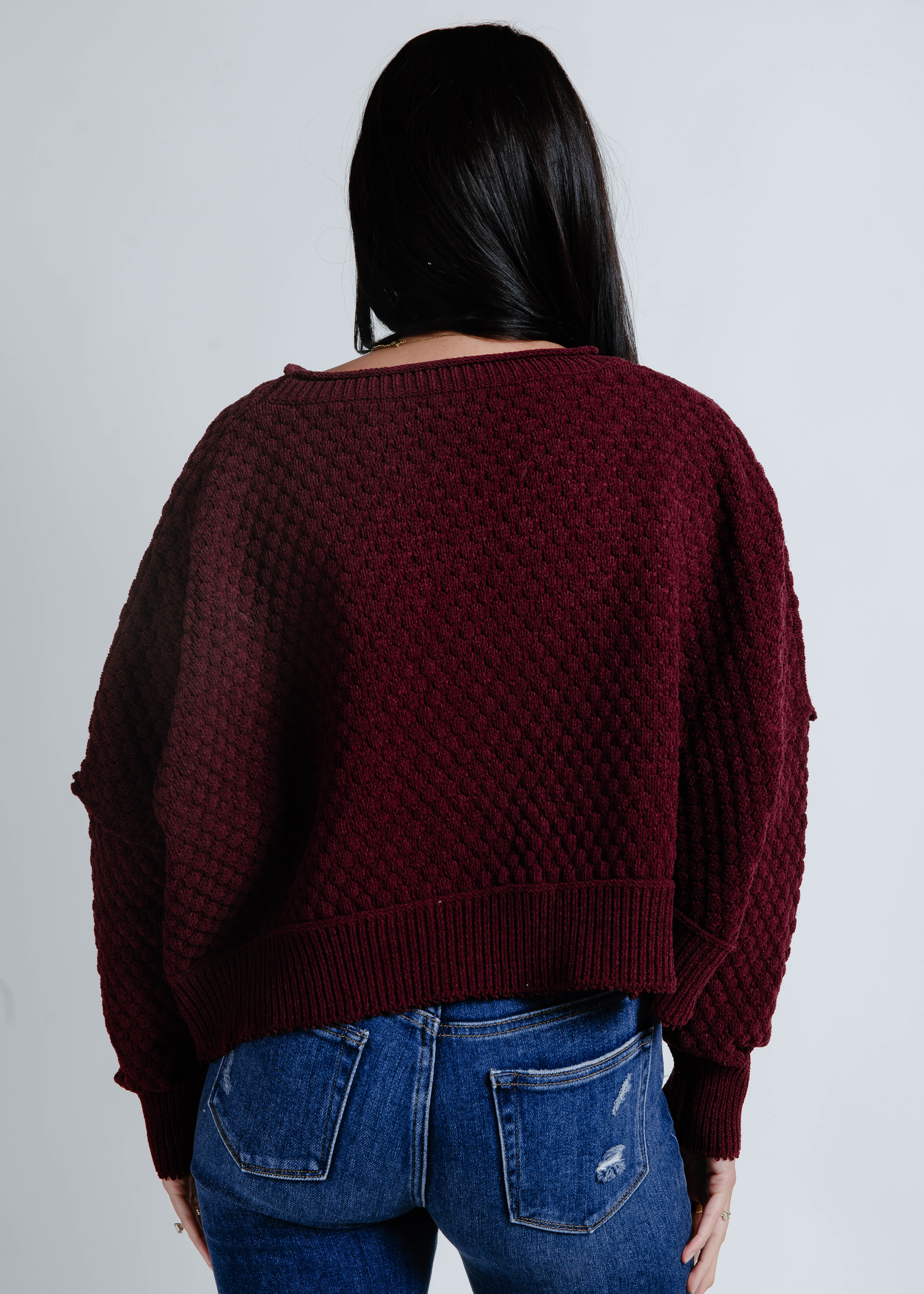 The Roswell Sweater - Burgundy