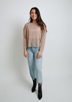 Addie Sheer Blouse - Mocha