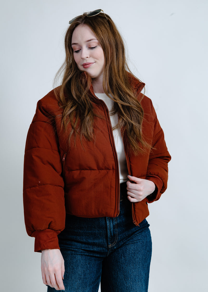 Alison Puffer Jacket - Rust