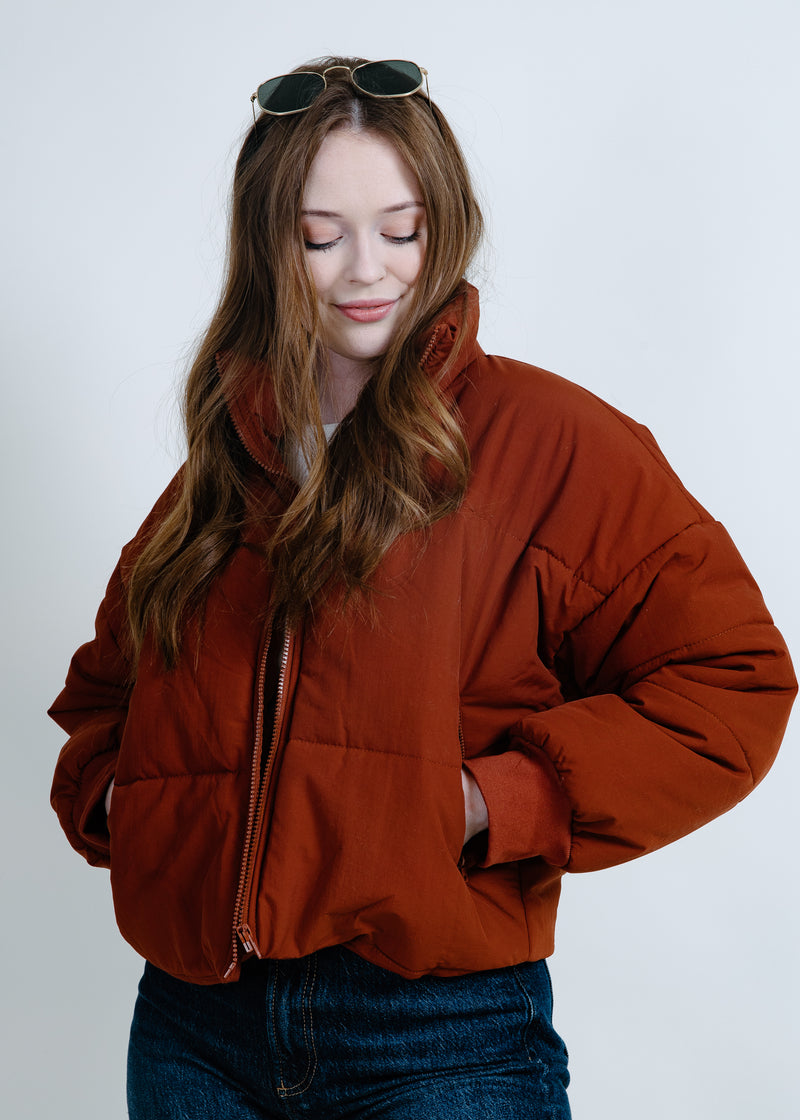 Alison Puffer Jacket - Rust