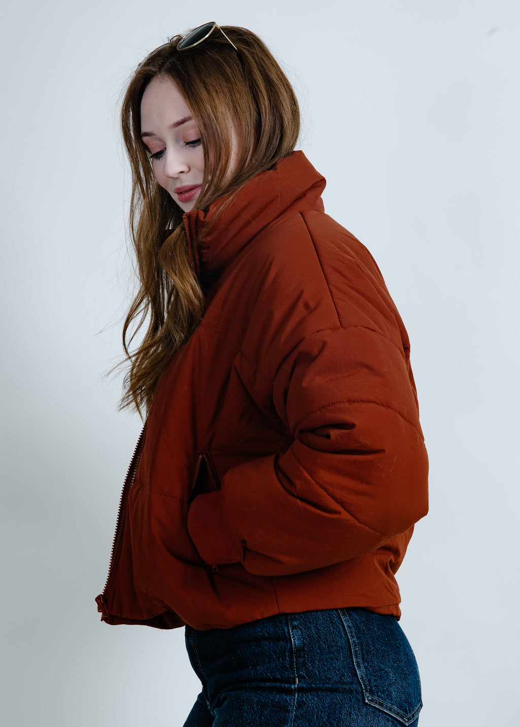 Alison Puffer Jacket - Rust