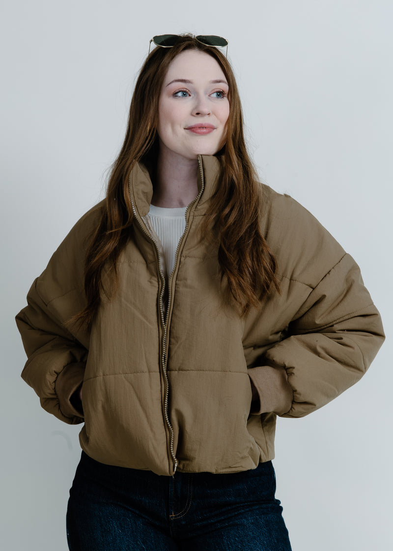 Alison Puffer Jacket - Taupe