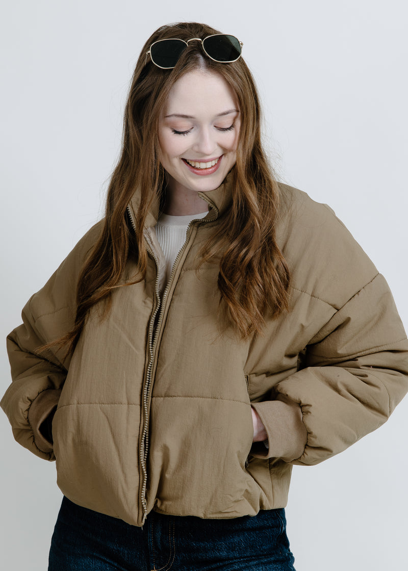 Alison Puffer Jacket - Taupe