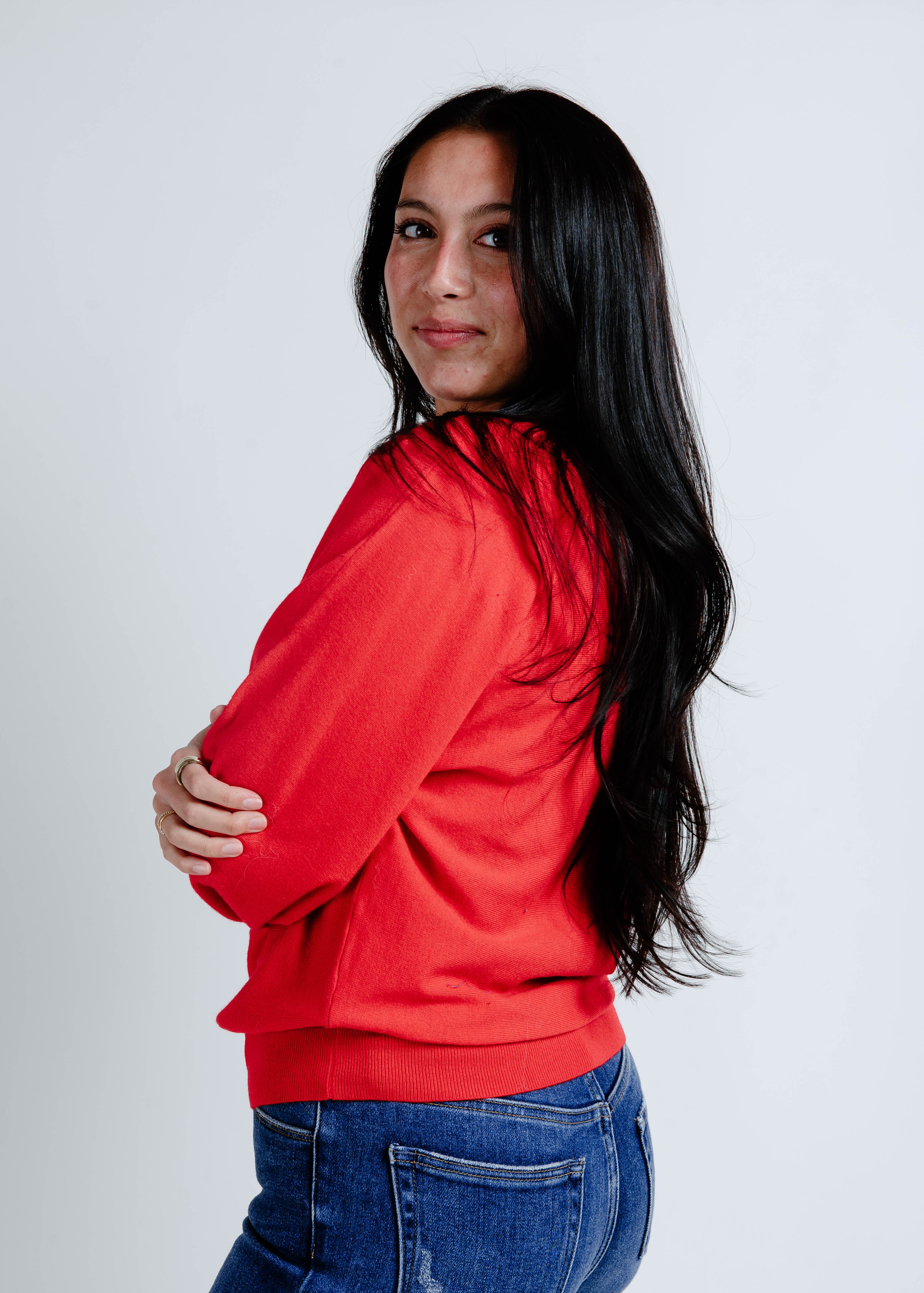 Amaya Knit Sweater - Red