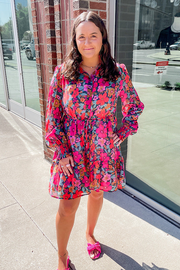Molly Floral Ruffle Dress