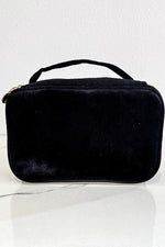 Sylvie Black Fabric Cosmetic Bag