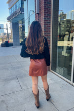 Rachel Brown Faux Leather Skirt