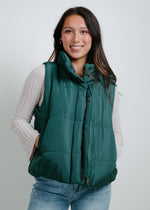 Cabin Fever Puffer Vest - Hunter Green