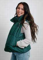 Cabin Fever Puffer Vest - Hunter Green