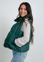 Cabin Fever Puffer Vest - Hunter Green