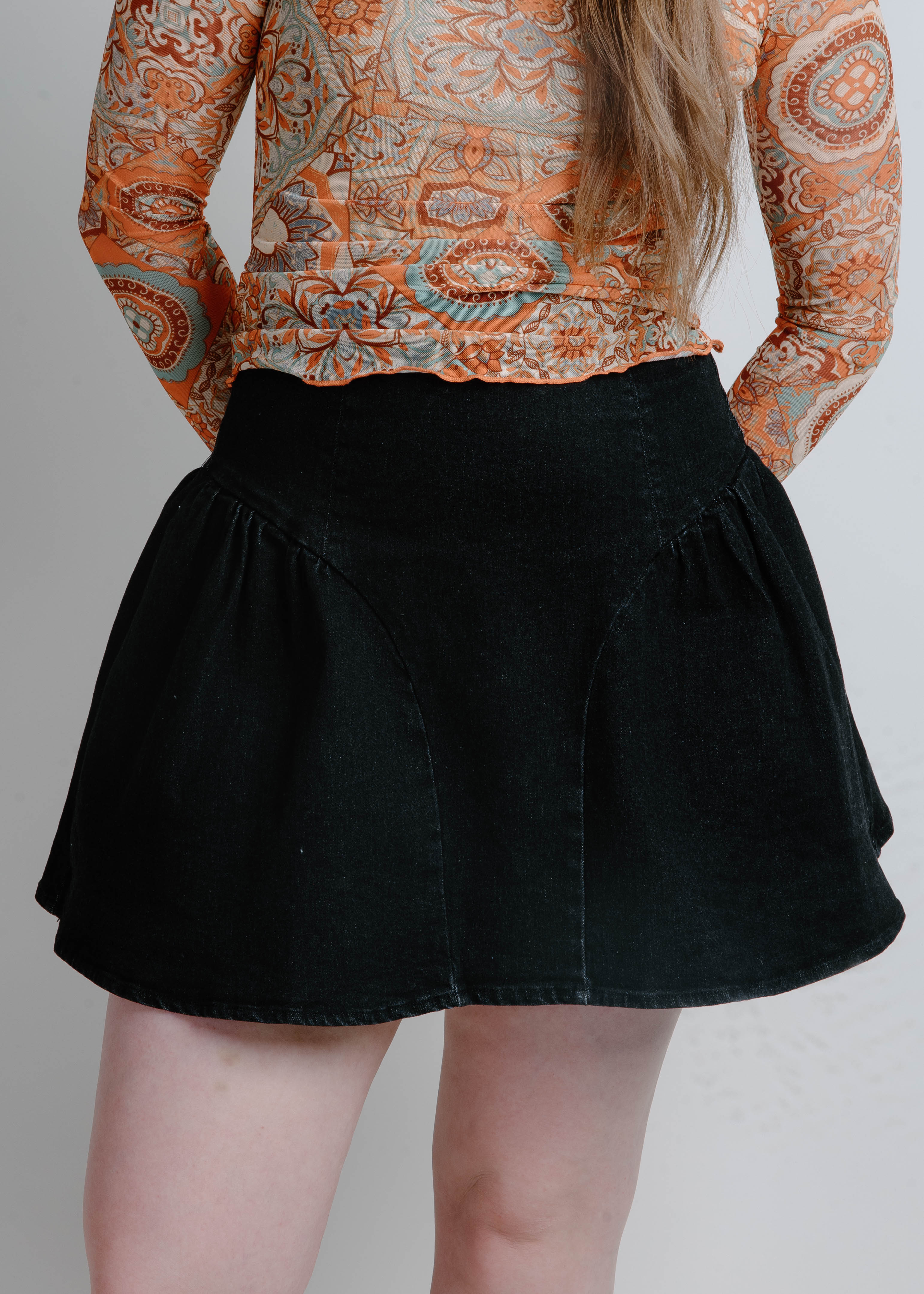 Call It How It Is Denim Mini Skirt - Black