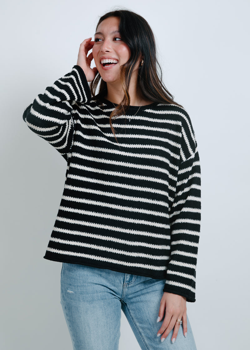 Chilly Nights Knit Sweater - Black