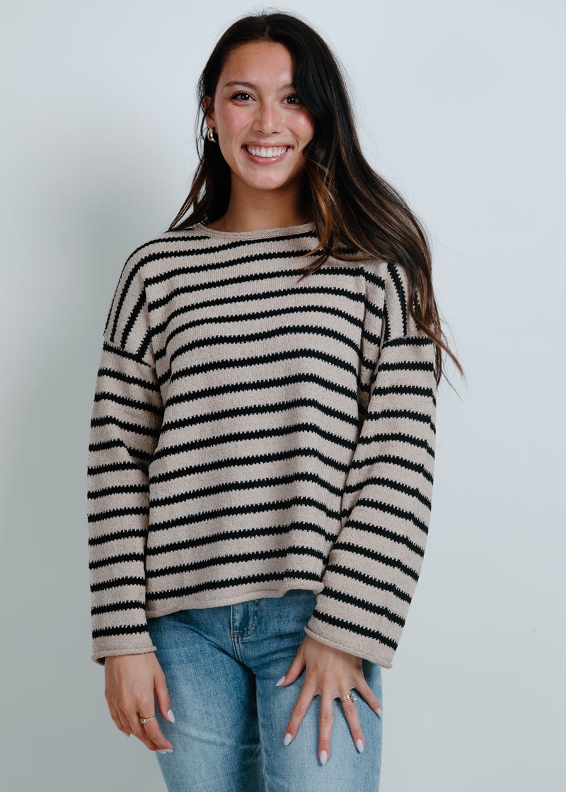 Chilly Nights Knit Sweater - Taupe