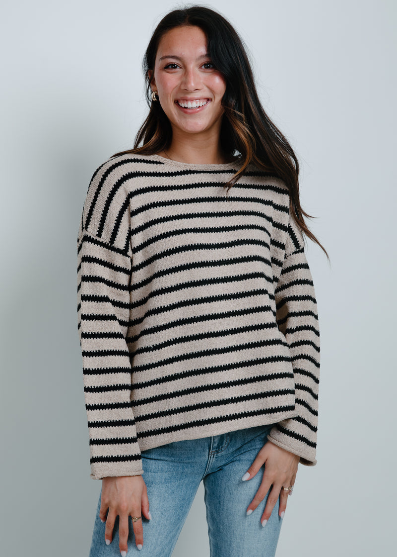 Chilly Nights Knit Sweater - Taupe