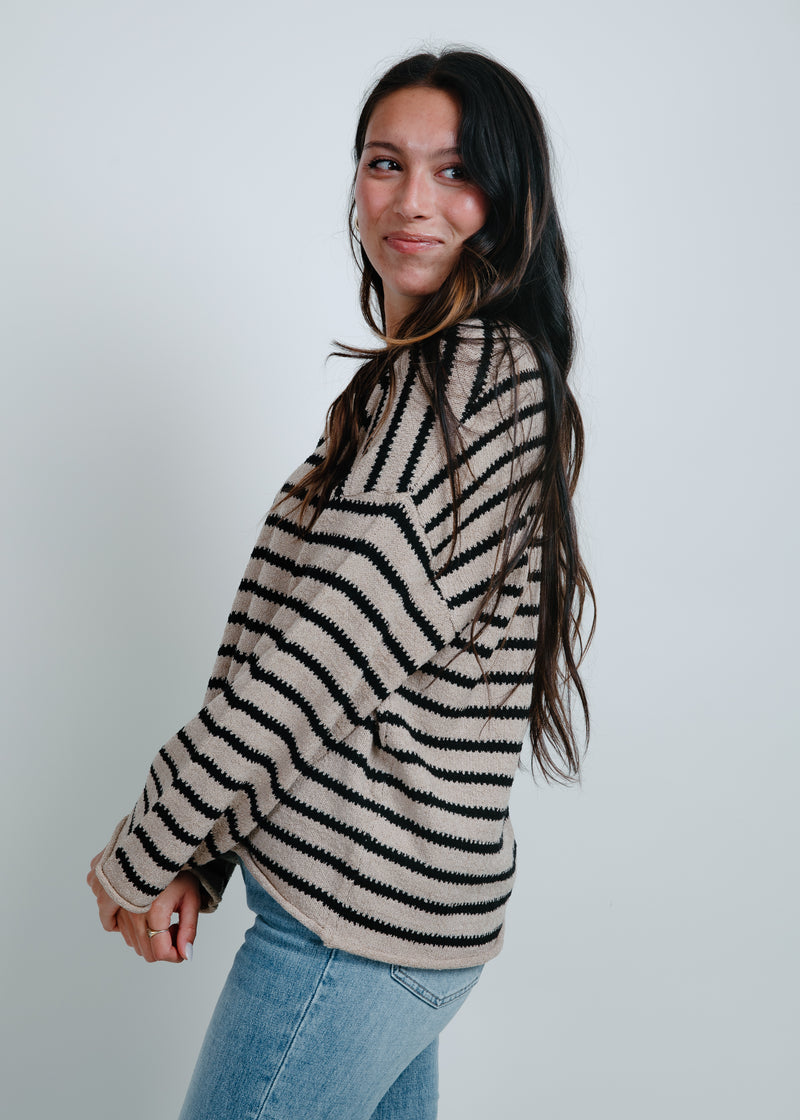 Chilly Nights Knit Sweater - Taupe