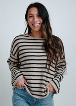 Chilly Nights Knit Sweater - Taupe