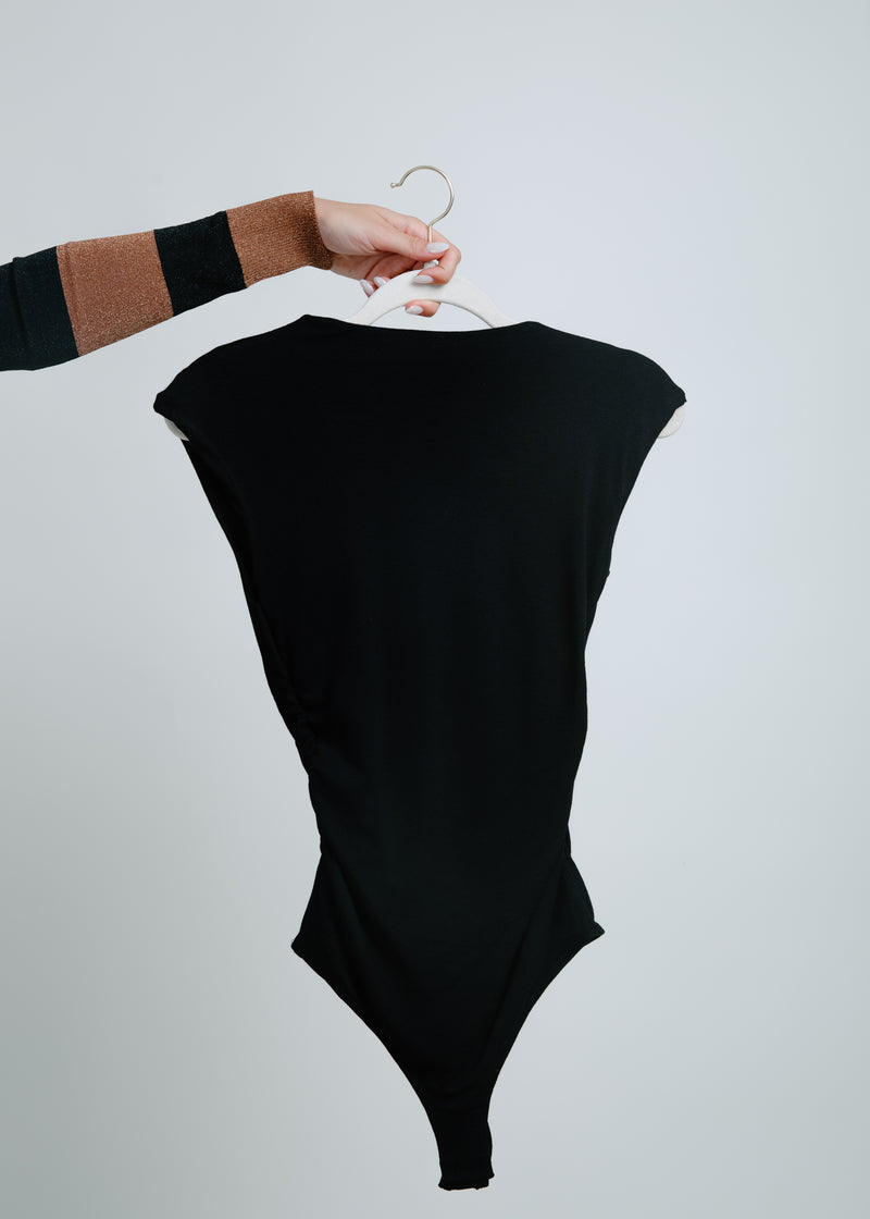 Classy Girl Knit Bodysuit - Black