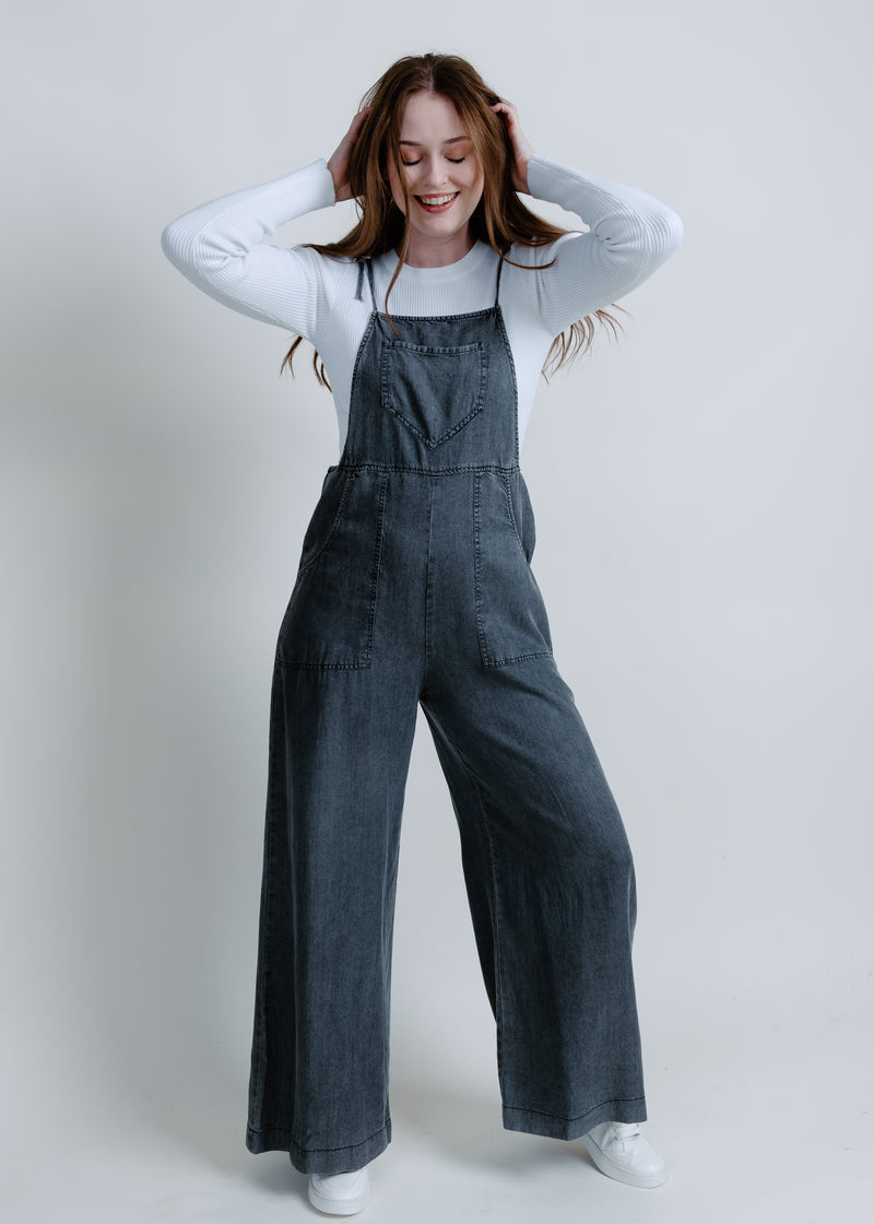 Donna Denim Jumpsuit - Black