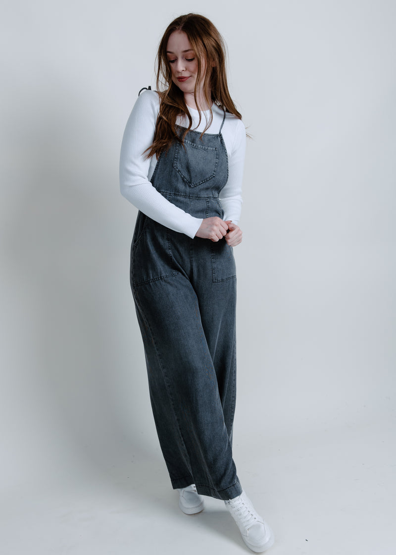 Donna Denim Jumpsuit - Black