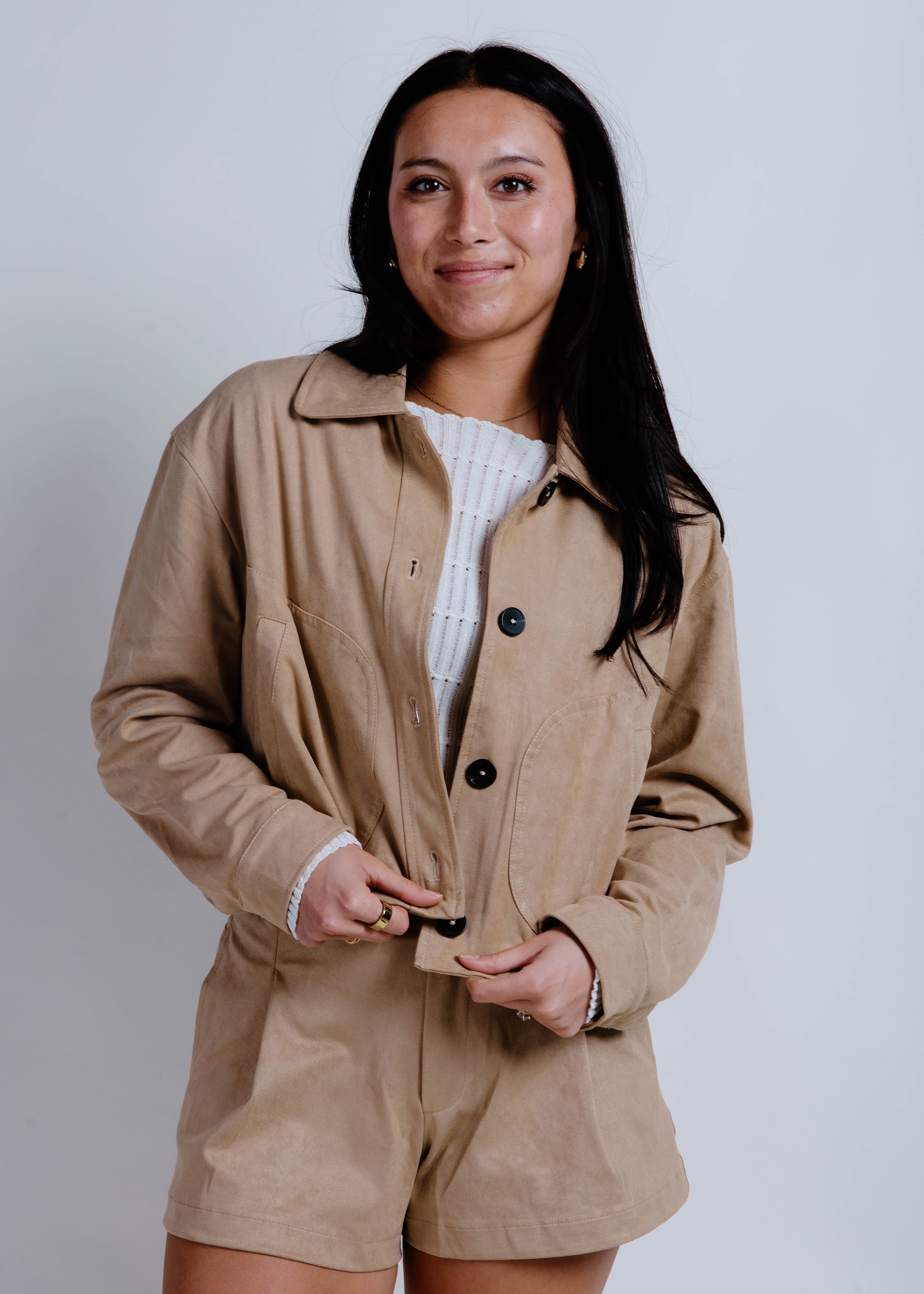 Kinsley Suede Jacket - Camel
