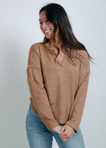 East Coast Knit Top - Almond