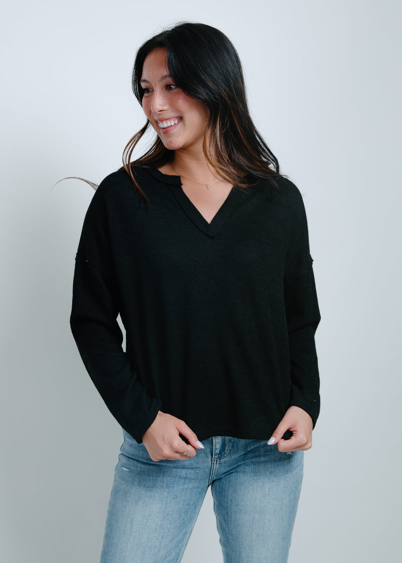 East Coast Knit Top - Black