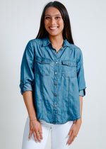 Emilie Chambray Button Down Top