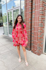 Paisley Long Sleeve Dress