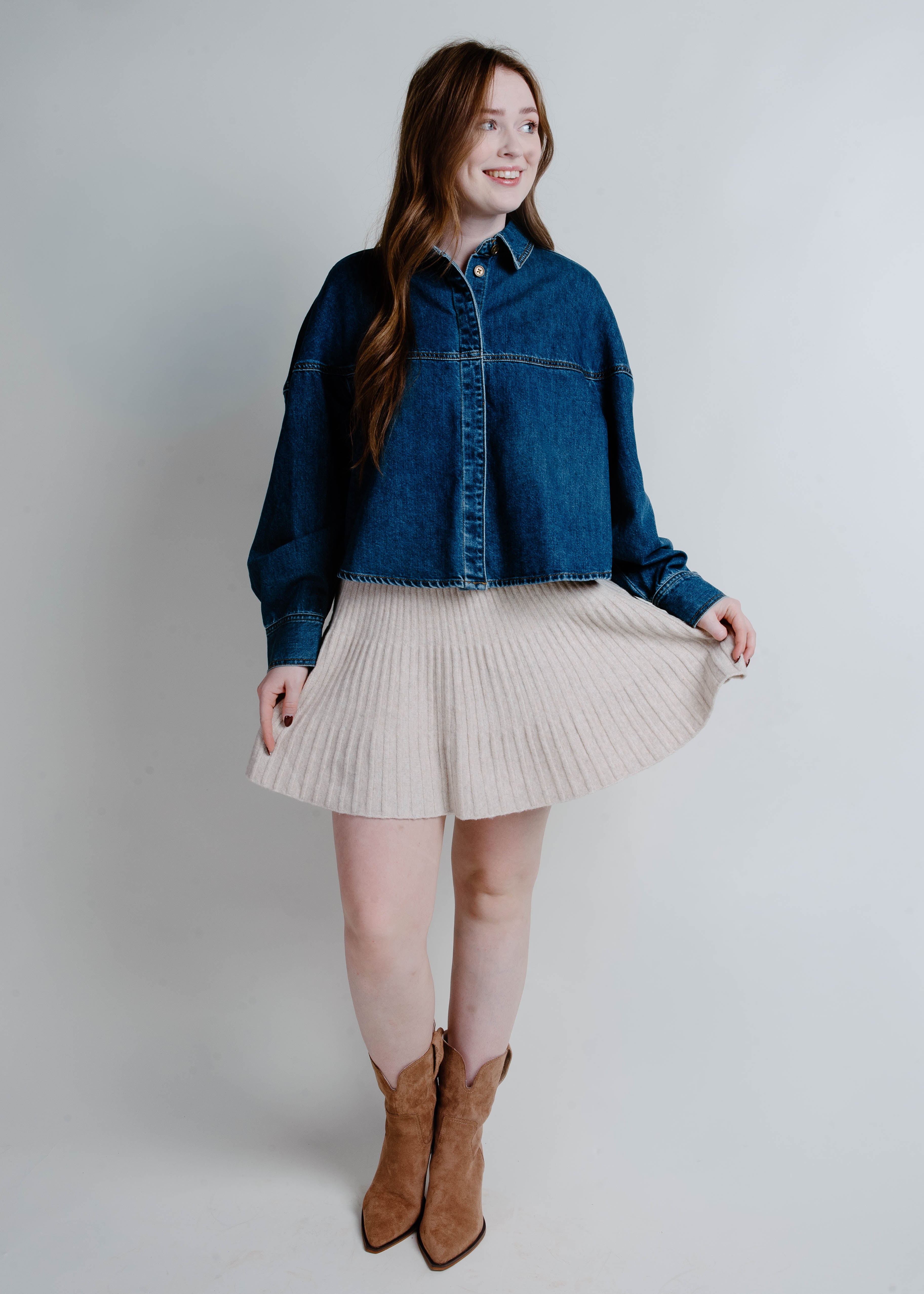 Faith Mini Skirt - Oatmeal