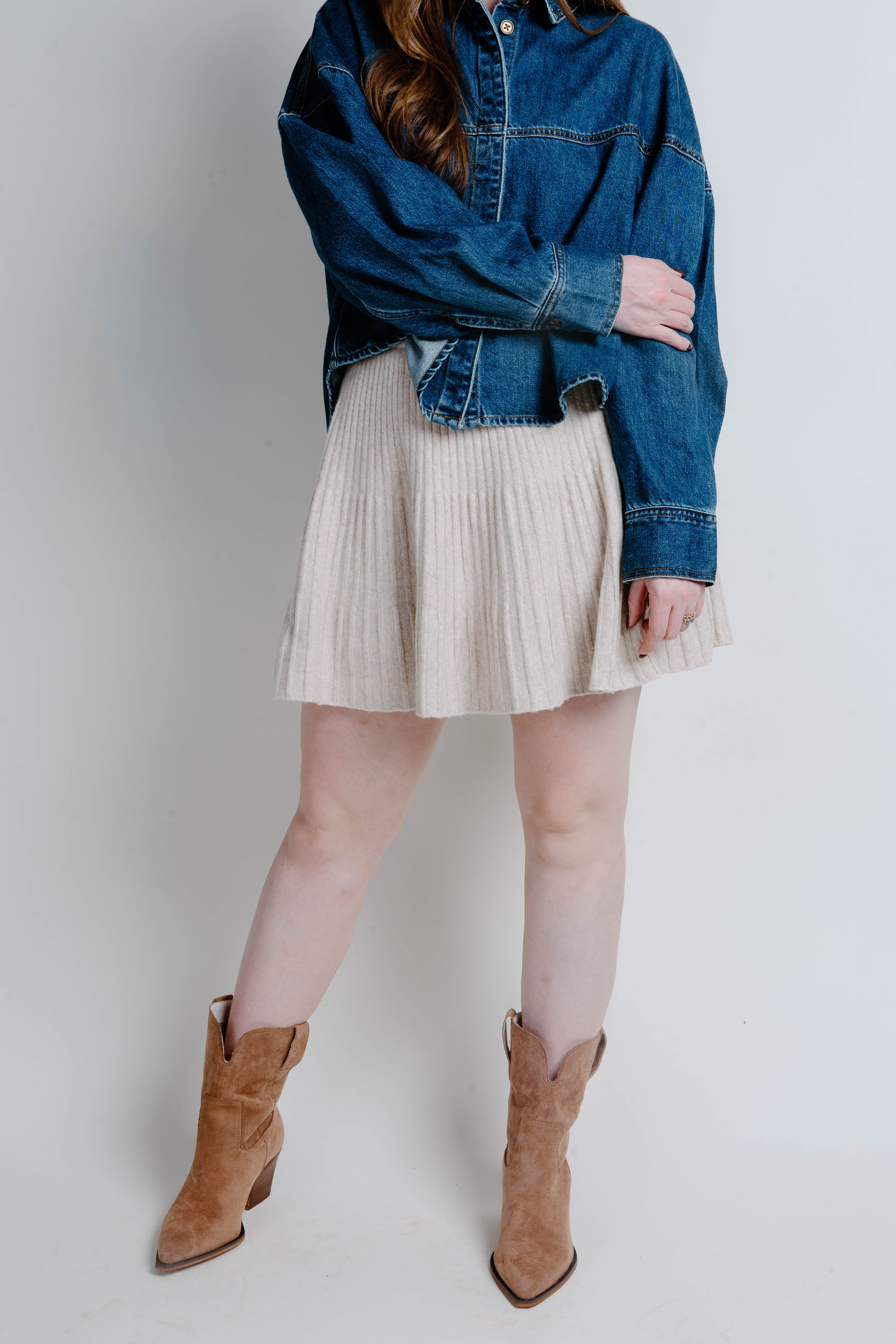 Faith Mini Skirt - Oatmeal