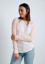 French Harmony Top - Ivory/ Orange