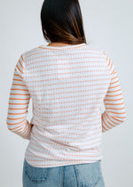 French Harmony Top - Ivory/ Orange