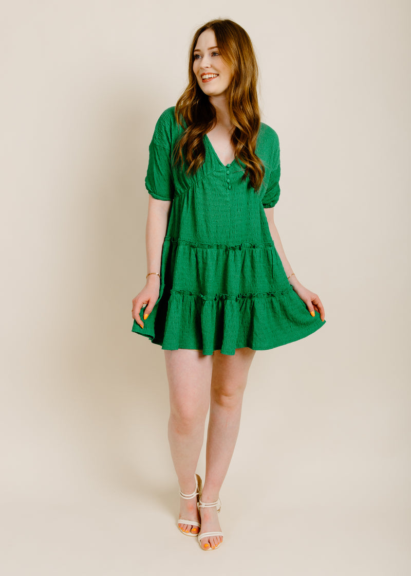Eleanor Emerald Mini Dress