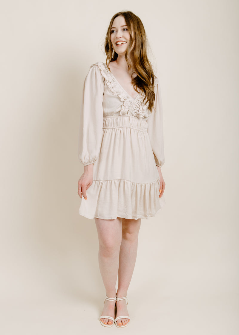 Rosie Ruffle Long Sleeve Mini Dress