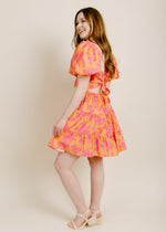 Taylor Peach Floral Mini Dress